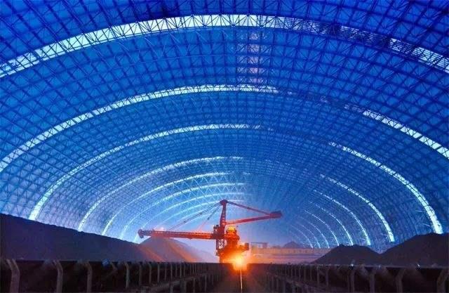 绍兴亿优钢构工程师为您解析原料场封闭技术的特点和类型